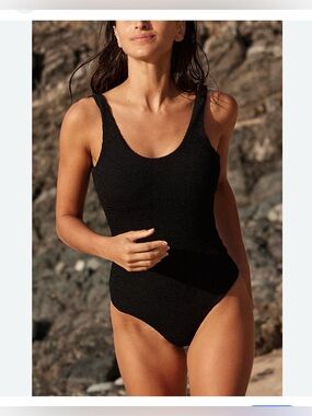 IT'S NOW COOL size L Blackless One-Piece swimsuit